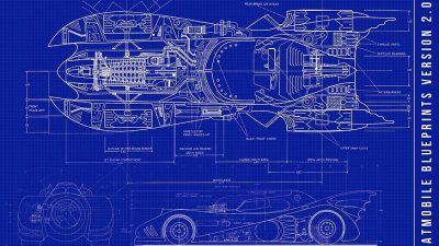 1920x1080px | free download | HD wallpaper: Batmobile Blueprints ...