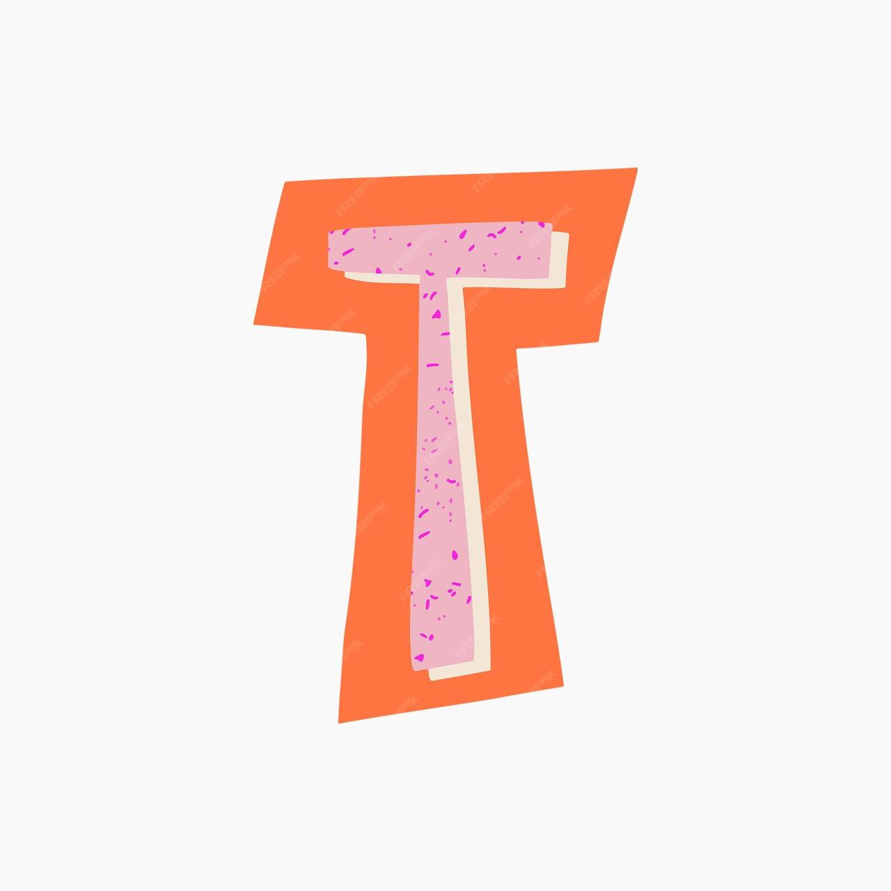 Premium Vector | Letter T Magazine CutOut Element